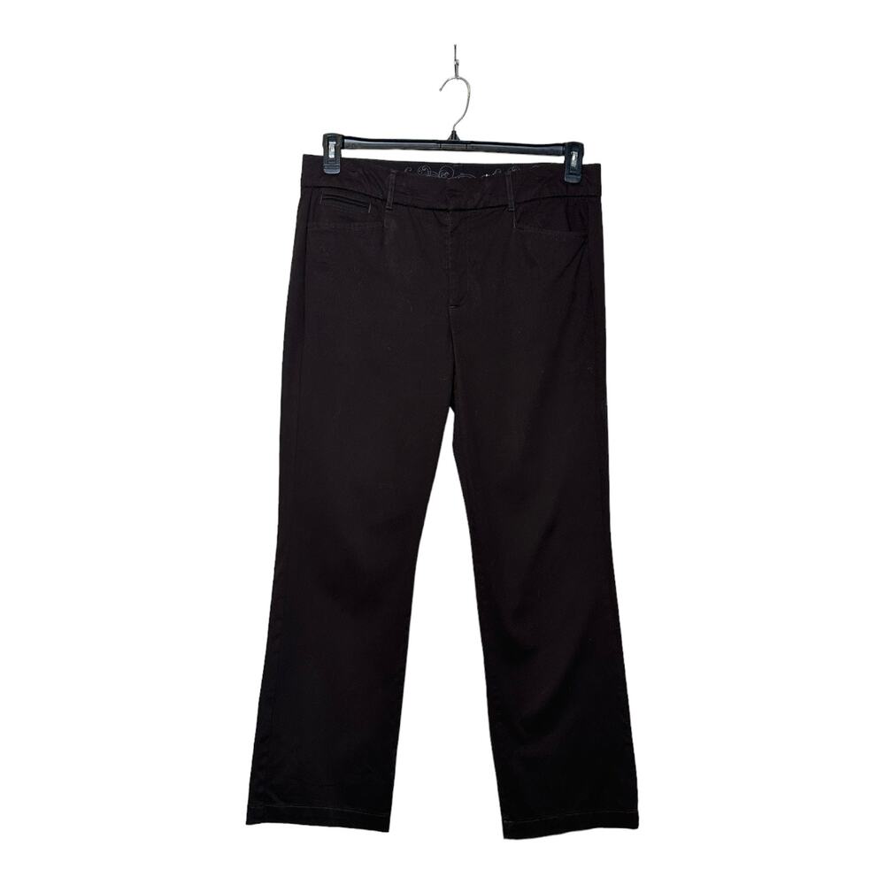 JM Collection brown flat front straight legs pants size 14